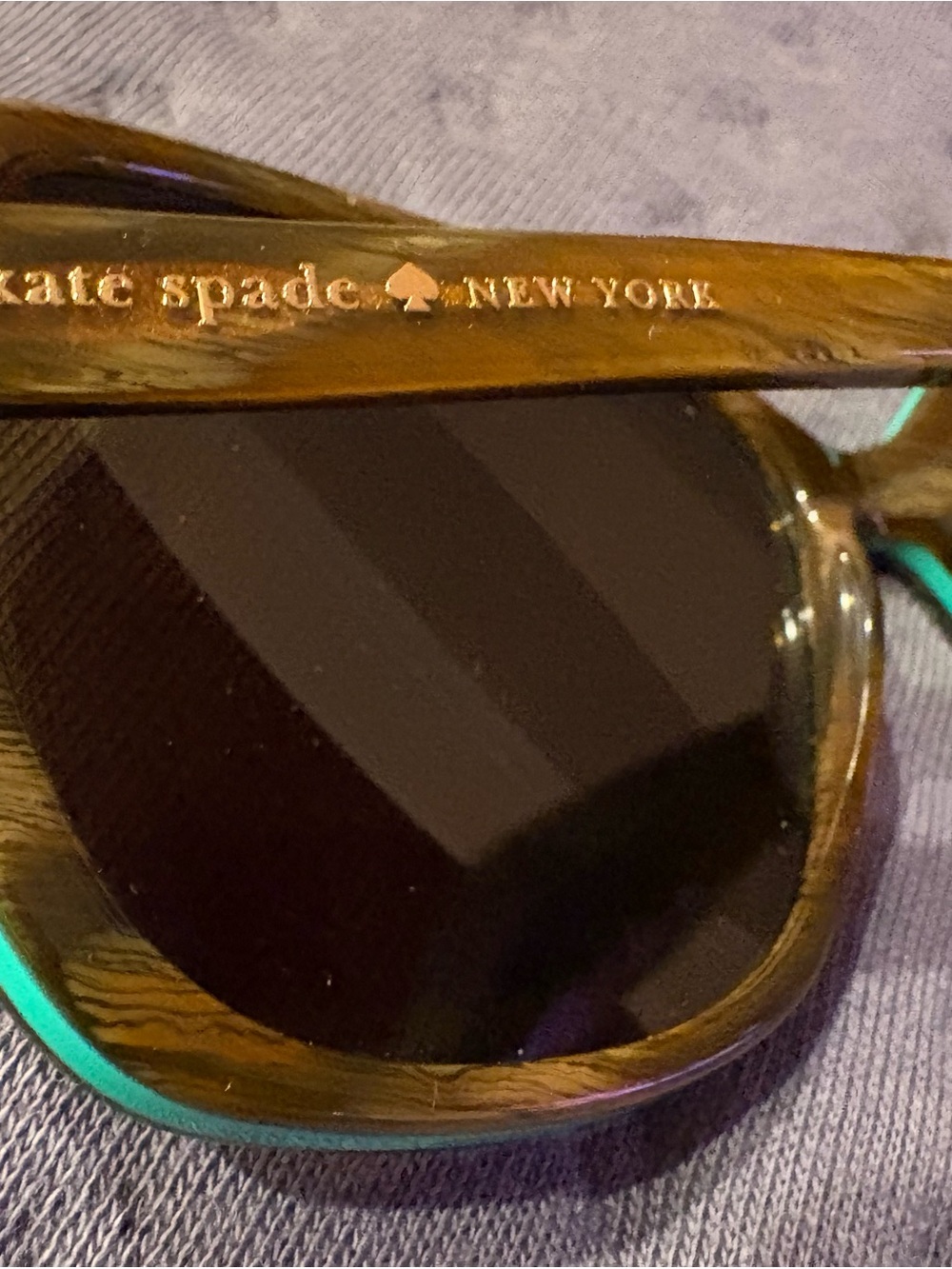 kate spade Sunglasses - Tortoiseshell Frame with Teal Trim